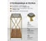 Консоль GreenWeen GARDA 1100x400x820, золотой каркас, столешница тонированное стекло, ЛДСП, орех GW-KONS-GARDA-1100G-GW 7