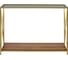 Консоль GreenWeen GARDA 1100x400x820, золотой каркас, столешница тонированное стекло, ЛДСП, орех GW-KONS-GARDA-1100G-GW 8
