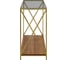 Консоль GreenWeen GARDA 1100x400x820, золотой каркас, столешница тонированное стекло, ЛДСП, орех GW-KONS-GARDA-1100G-GW 9