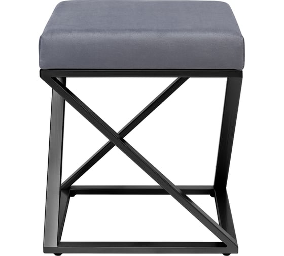 Пуф GreenWeen Chelsea 400x400x450, черный каркас, сидение велюр цвет Light Blue GW-CH400B-LB