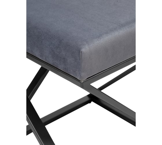 Пуф GreenWeen Chelsea 400x400x450, черный каркас, сидение велюр цвет Light Blue GW-CH400B-LB