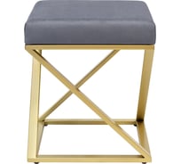 Пуф GreenWeen Chelsea 400x400x450, золотой каркас, сидение велюр цвет Light Blue GW-CH400G-LB