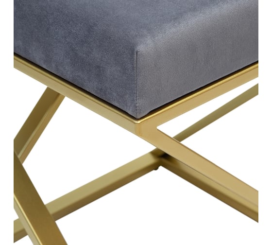 Пуф GreenWeen Chelsea 400x400x450, золотой каркас, сидение велюр цвет Light Blue GW-CH400G-LB