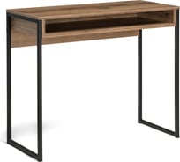 Стол Woodville Лео Лофт черный матовый, дуб делано темный 489680