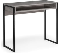 Стол Woodville Леон Лофт бетон, матовый черный 489682