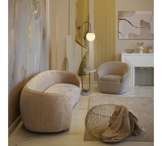 Журнальный стол LOFT IT Sonni с торшером 10145 Gold