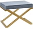 Пуф GreenWeen KARIN, золотой каркас, сидение велюр Steel Gray, 600x400x450 GW-PUF-KARIN-G-SG 1