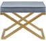 Пуф GreenWeen KARIN, золотой каркас, сидение велюр Steel Gray, 600x400x450 GW-PUF-KARIN-G-SG 2