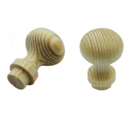 Деревянная мебельная ручка ЕВРОПАРТНЕР с ножкой, d 22 мм, 2 шт 0 0026 5