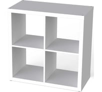Стеллаж Гуд ЛАКК Фора 4 полки, 77x77x38, белый S00029