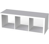Стеллаж Шведский Стандарт Фора 3 полки, 112x42x38, белый S00012