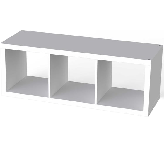 Стеллаж Шведский Стандарт Фора 3 полки, 112x42x38, белый S00012