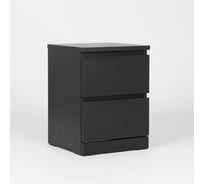 Комод Гуд ЛАКК Варма, 2 ящика, 40x54x40, шпон ясень, черный S00180