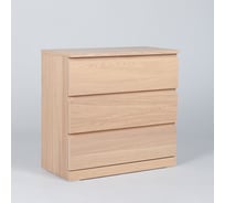 Комод Гуд ЛАКК Варма, 3 ящика, 80x78x40, шпон дуб, беленый S00227