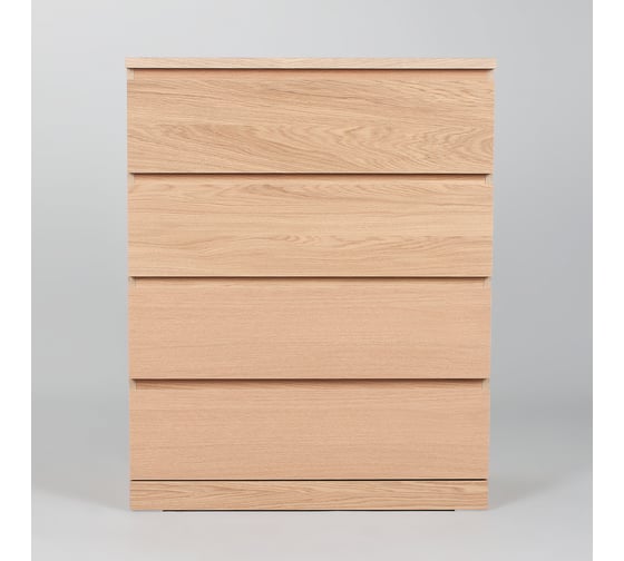Комод Шведский Стандарт Варма, 4 ящика, 80x100x40, шпон дуб, беленый S00258