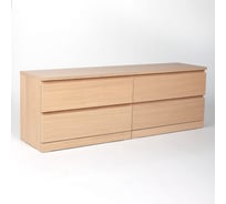 Комод Гуд ЛАКК Варма, 4 выдвижных ящика, 160x54x40, шпон дуб, беленый S00289