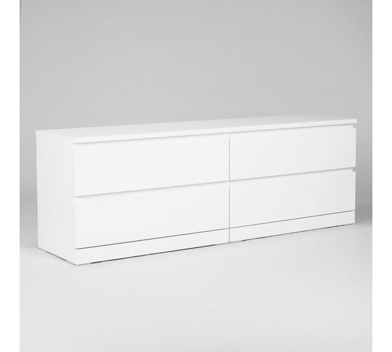 Комод Шведский Стандарт Варма, 4 выдвижных ящика, 160x54x40, белый S00265