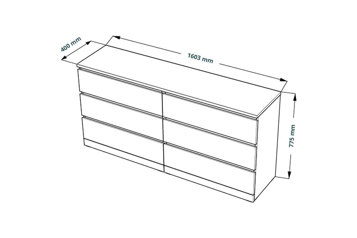 комод мальм 6 ящиков габариты