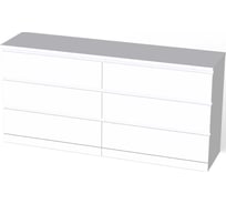 Комод Шведский Стандарт Варма, 6 выдвижных ящика, 160x78x40, белый S00296