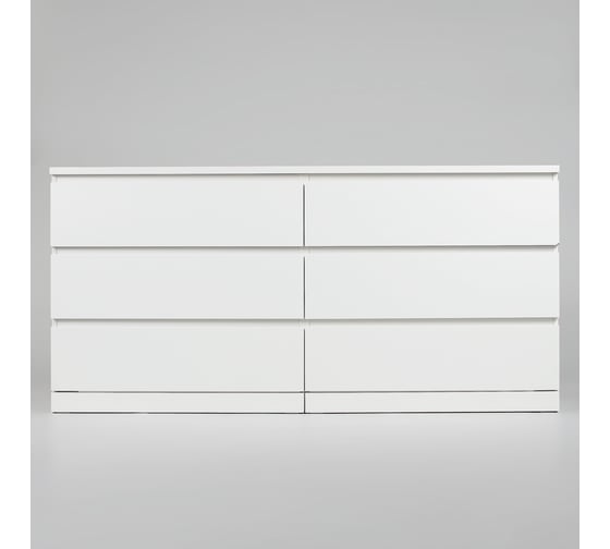 Комод Шведский Стандарт Варма, 6 выдвижных ящика, 160x78x40, белый S00296