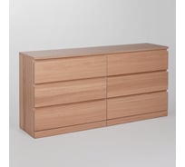 Комод Гуд ЛАКК Варма, 6 выдвижных ящиков, 160x78x40, шпон дуб, беленый S00319