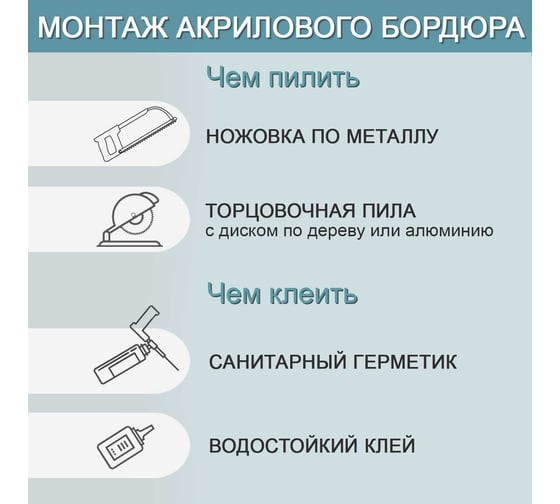 Акриловый плинтус для столешницы BNV ПШ24 180 см, белый 4603336100879