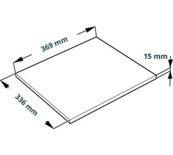 Полка к стеллажу Шведский Стандарт Фора 33x37x1.5, белый S00050