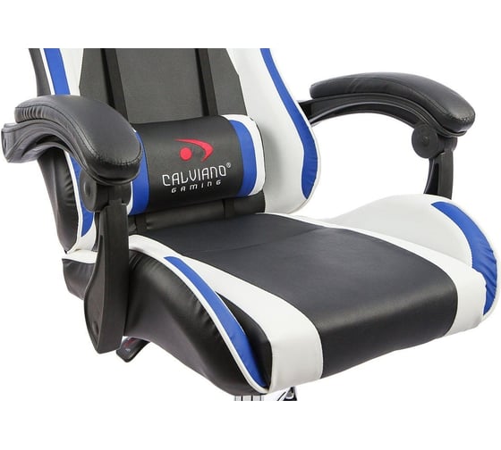 Вибромассажное кресло Calviano asti ultimato black/white/blue 2073009500039