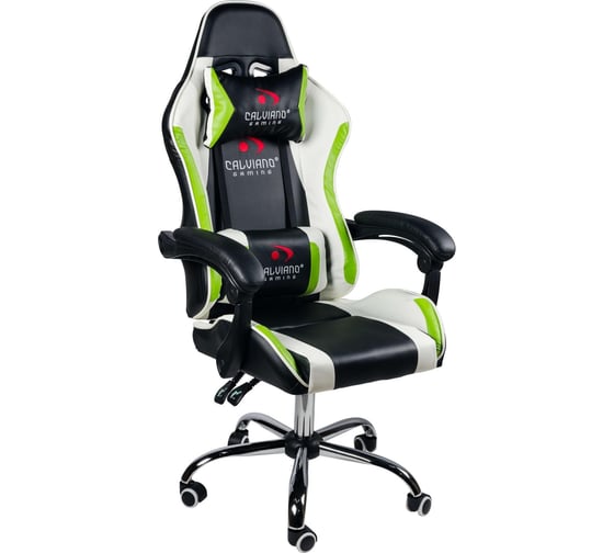 Вибромассажное кресло Calviano asti ultimato black/white/green 2073009500053
