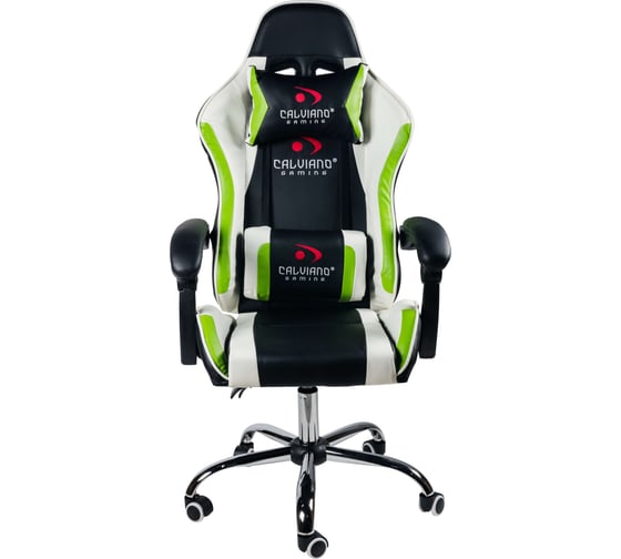 Вибромассажное кресло Calviano asti ultimato black/white/green 2073009500053