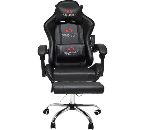 Вибромассажное кресло Calviano avanti ultimato total black с подножкой 2073009500169