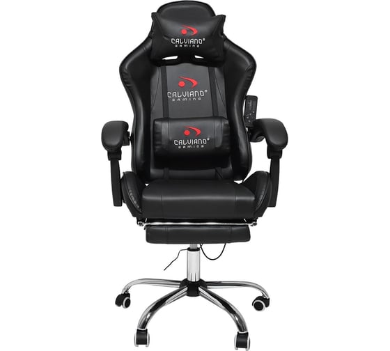 Вибромассажное кресло Calviano avanti ultimato total black с подножкой 2073009500169