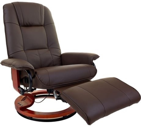 Вибромассажное кресло Calviano 2159 brown с подъемным пуфом и подогревом 2073002159005