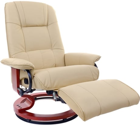 Вибромассажное кресло Calviano 2160 beige с подъемным пуфом и подогревом 2073002150019