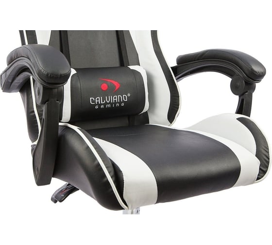 Вибромассажное кресло Calviano asti ultimato black/white/black 2073009500022