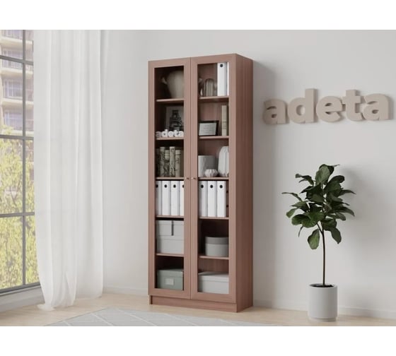 Книжный шкаф ADETA IKEA Билли 336 ash shimo dark 6789630