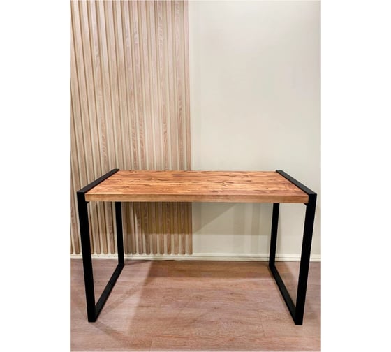 Обеденный стол Pletenev LOFT орех + подстолье черный муар KPS-101-03