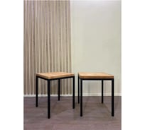 Комплект табуретов Pletenev LOFT дуб + каркас черный муар KPS-101-07