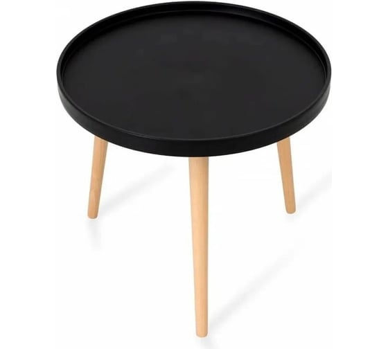Столик ZDK Homium Round, круглый, цвет черный table01black 1