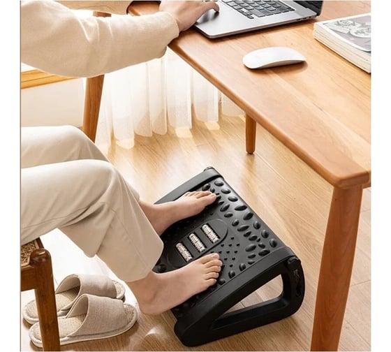 Подставка для ног ZDK Homium Proffi цвет черный, регулируемая высота footrest02