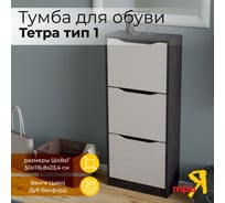 Тумба для обуви ТриЯ Тетра тип 1, венге цаво, дуб белфорд 167917