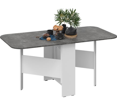 Стол-книжка ТриЯ Т1, белый, ателье темный 215642