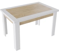 Раздвижной стол ТриЯ Хьюстон тип 4, белый, дуб крафт золотой 197651