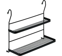 Полка двухъярусная "mix" lemax, черный матовый YJ-G212 BL