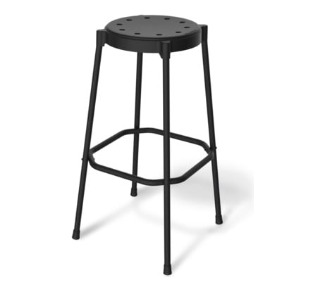 Барный стул Sheffilton SHT-S48 черный/черный муар CT-48 1