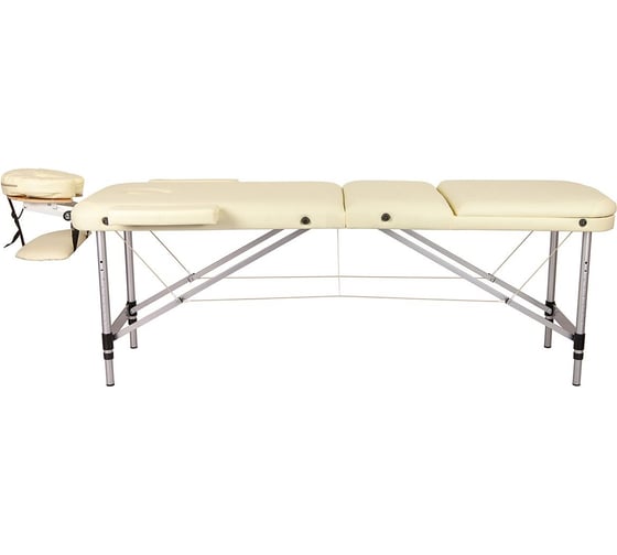 Массажный стол Atlas Sport складной 60 см 3-с алюминиевый, бежевый 2071000126043