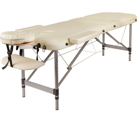 Массажный стол Atlas Sport складной 60 см 3-с алюминиевый, бежевый 2071000126043