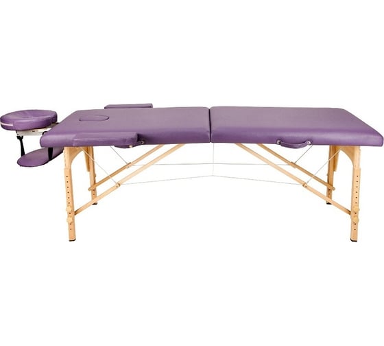 Массажный стол Atlas Sport складной 2-с деревянный 70 см, фиолетовый 2071000020426