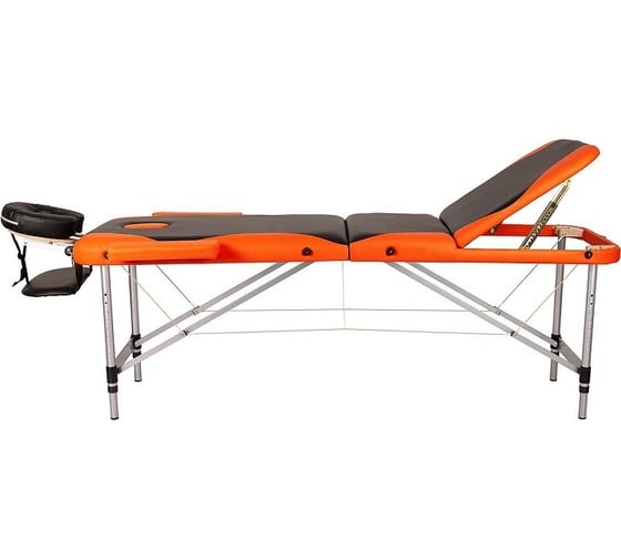 Массажный стол Atlas Sport складной 60 см 3-с алюминиевый, черно-оранжевый 2071000126067