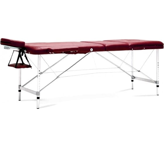 Массажный стол Atlas Sport складной 60 см 3-с алюминиевый, бургунди 2071000126012